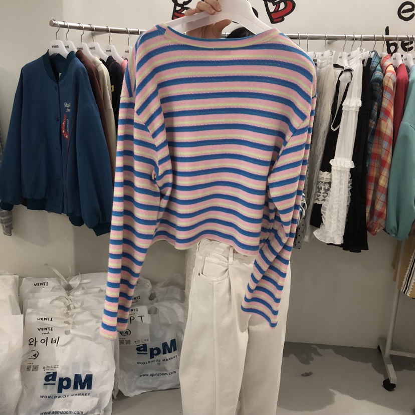 VENTI韓國直郵女士新款職業熱賣時尚26春夏真品人氣長袖T恤VENTI長袖T恤