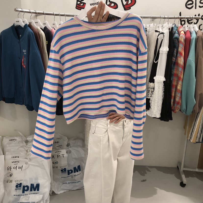 VENTI韓國直郵女士新款職業熱賣時尚26春夏真品人氣長袖T恤VENTI長袖T恤圖色1