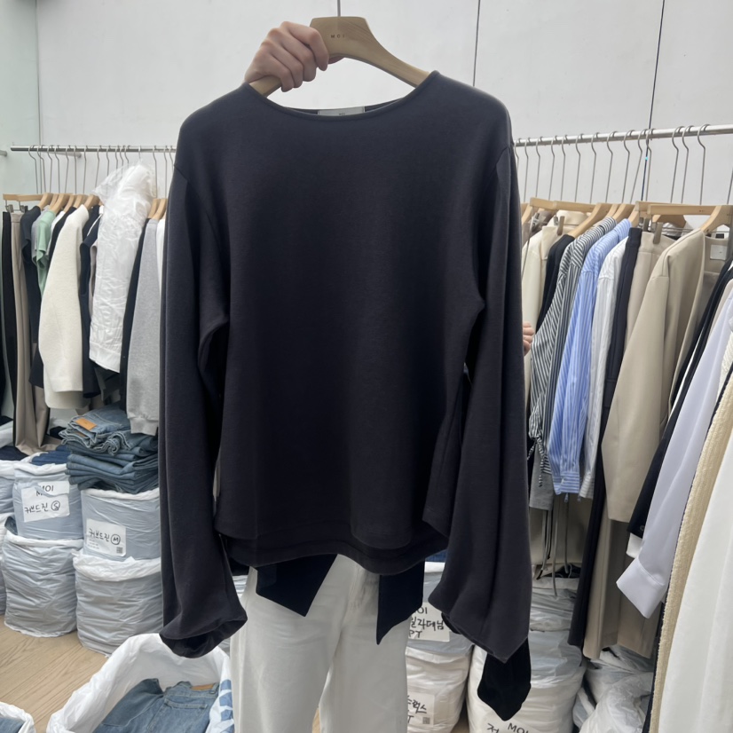 MOI-A東大門代購女士新品真品職業熱賣推薦時尚26春夏長袖T恤MOI-A長袖T恤圖色2