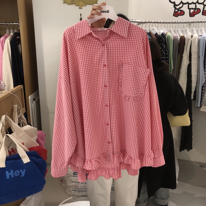 VENTI東大門直郵女士新品推薦26春夏休閑人氣時尚襯衫蕾絲衫VENTI襯衫/蕾絲衫圖色1