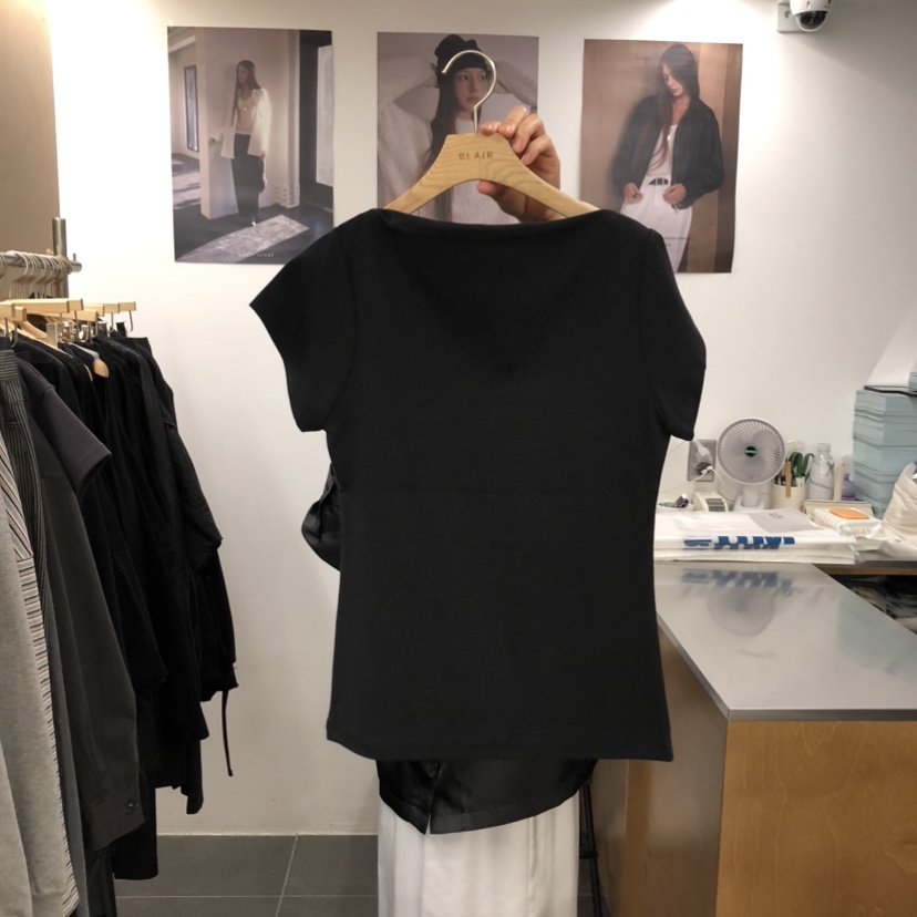 BLAIR東大門直郵女裝新款26春夏休閑真品推薦熱賣T恤船領BLAIR seoulT恤圖色2
