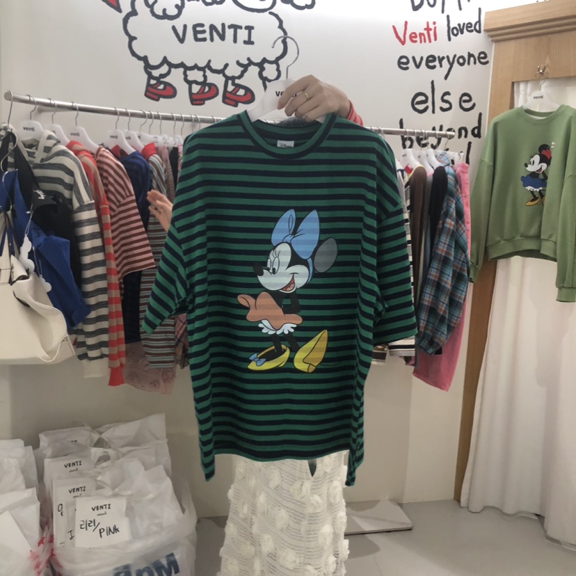 VENTI韓國代購女士新品真品時尚熱賣26春夏休閑職業人氣T恤VENTIT恤圖色2