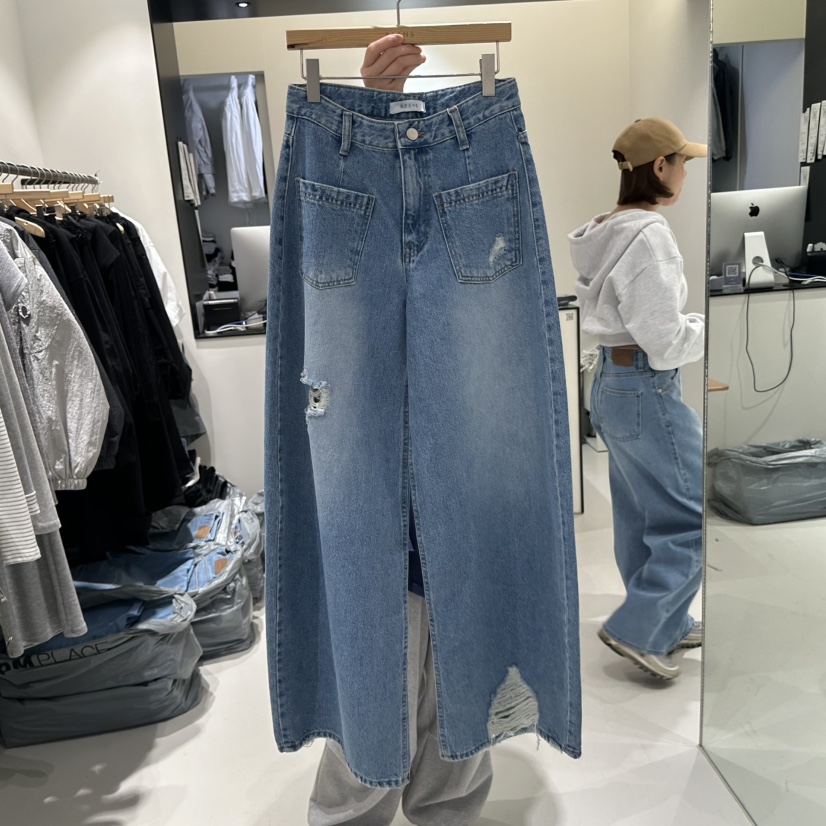 BEENS韓國代購女裝新款真品推薦熱賣休閑26春夏時尚牛仔褲BEENS牛仔褲圖色1