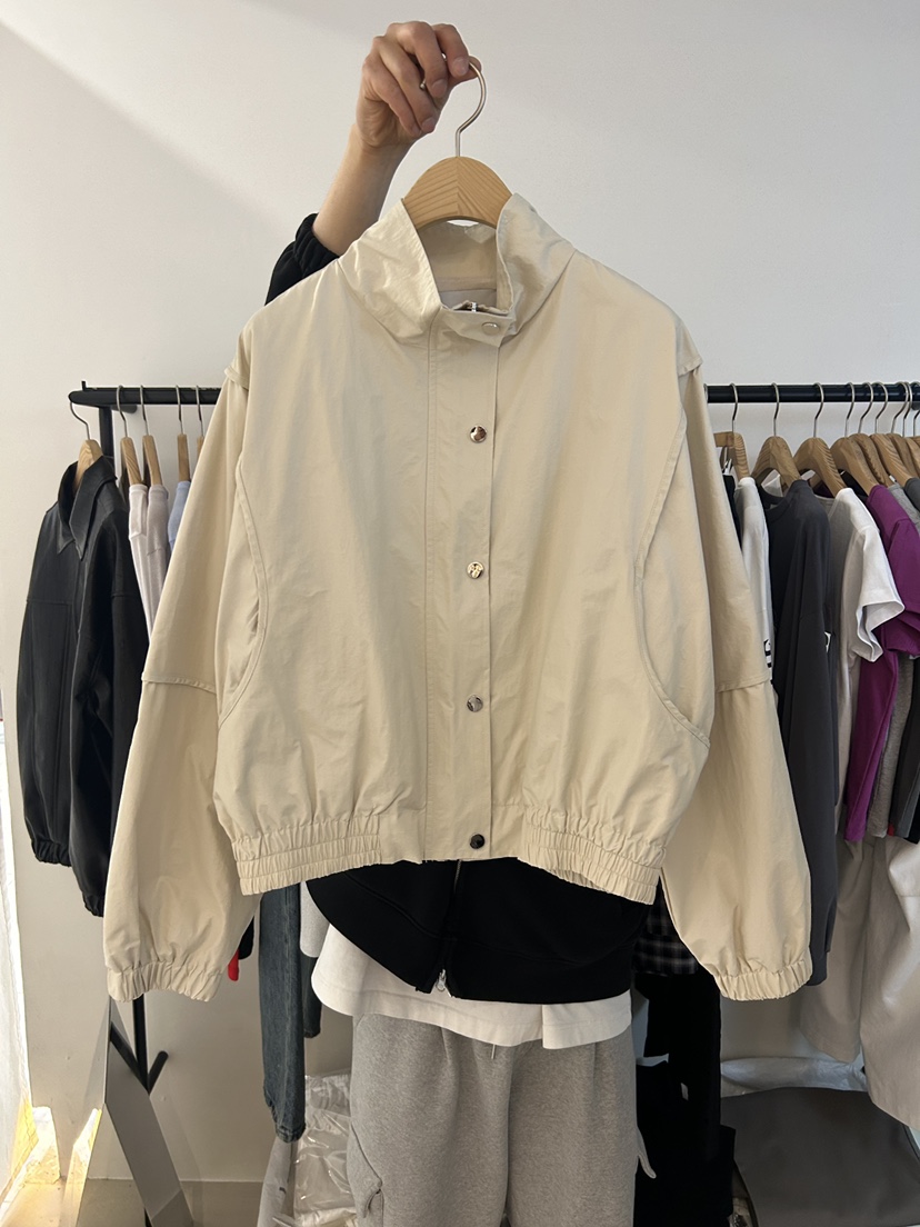 AS THOUGHT韓國代購女士新品休閑推薦26春夏人氣夾克短款AS THOUGHT夾克圖色1