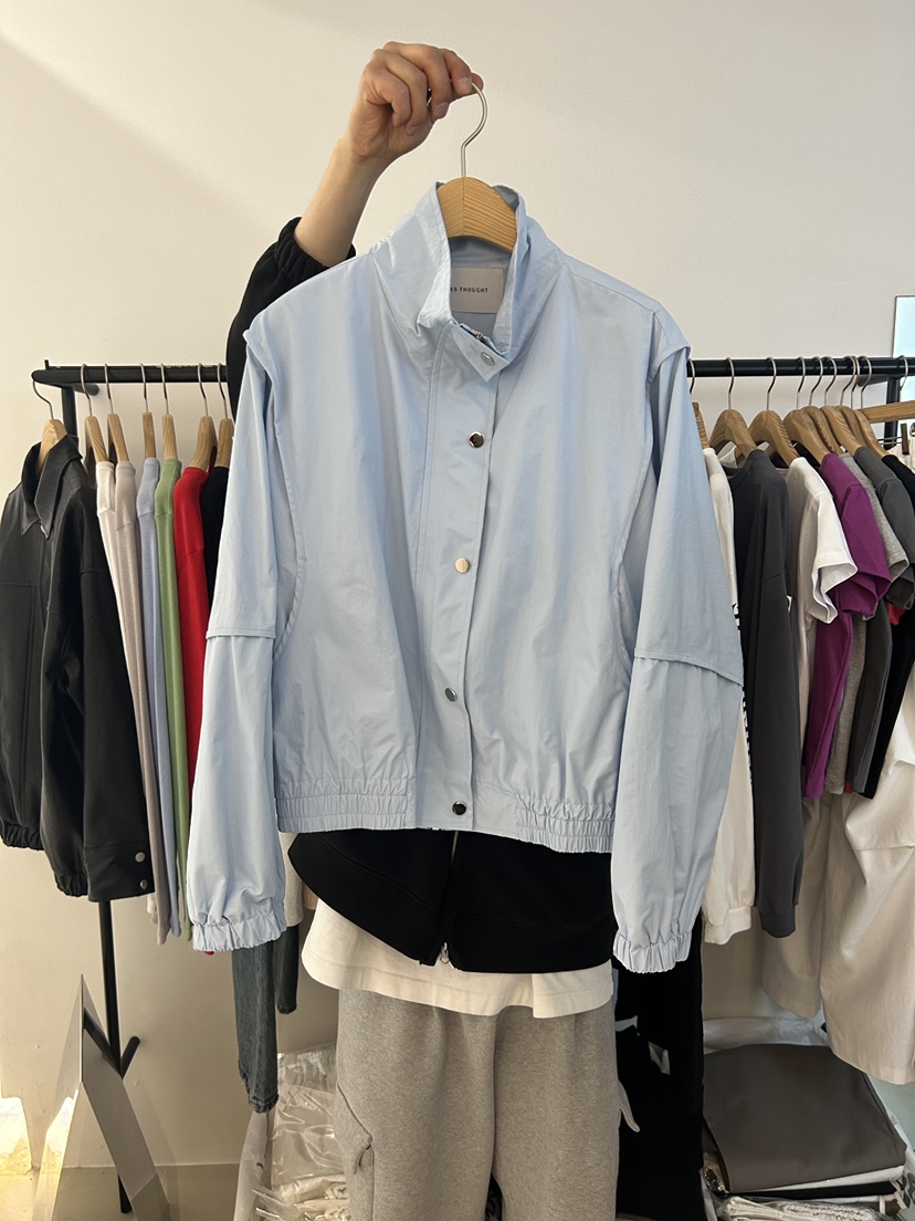 AS THOUGHT韓國代購女士新品休閑推薦26春夏人氣夾克短款AS THOUGHT夾克圖色2