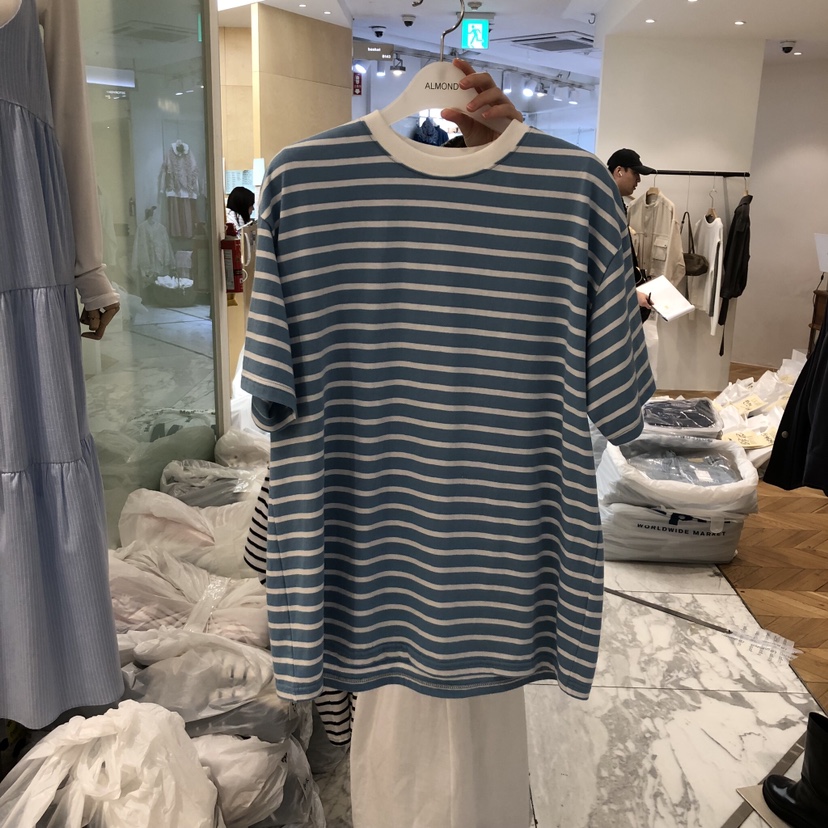 ALMOND韓國直郵女裝新品時尚真品熱賣推薦人氣T恤不含內搭ALMONDT恤圖色2
