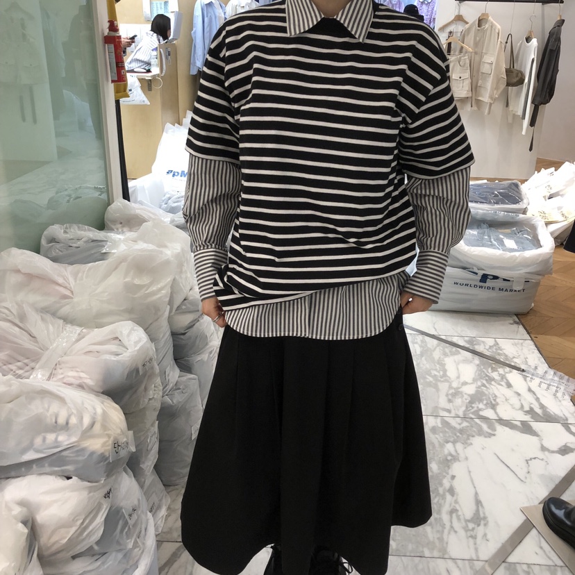 ALMOND韓國直郵女裝新品時尚真品熱賣推薦人氣T恤不含內搭ALMONDT恤圖色3