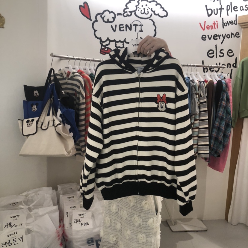 VENTI東大門直郵女裝新款時尚熱賣人氣真品夾克連帽拉鏈衫VENTI夾克圖色1
