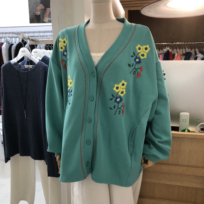 VENTI東大門代購女裝新品時尚休閑熱賣人氣真品夾克開衫繡花VENTI夾克圖色4