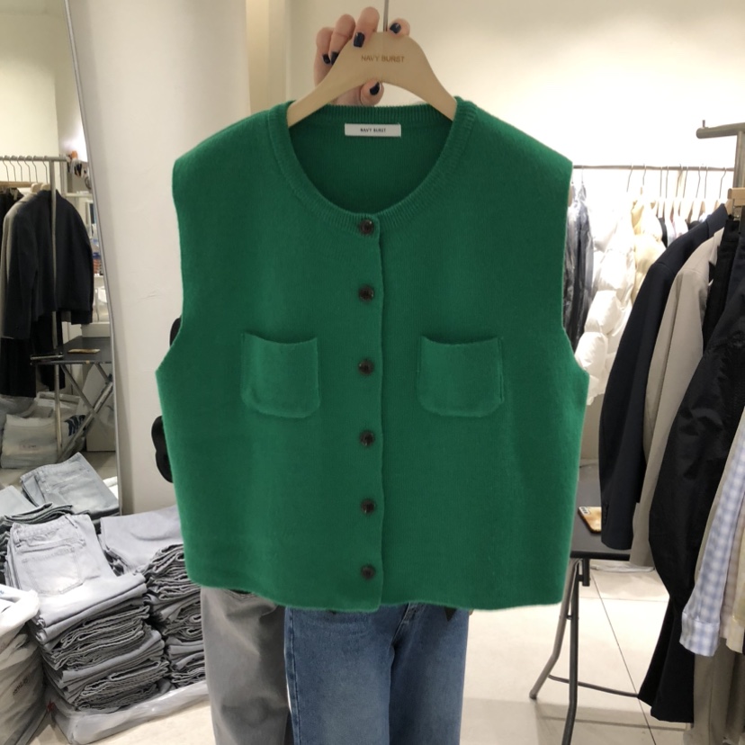 NAVYBURST東大門代購女士新品真品26春夏人氣時尚馬甲口袋NAVY BURST馬甲圖色2