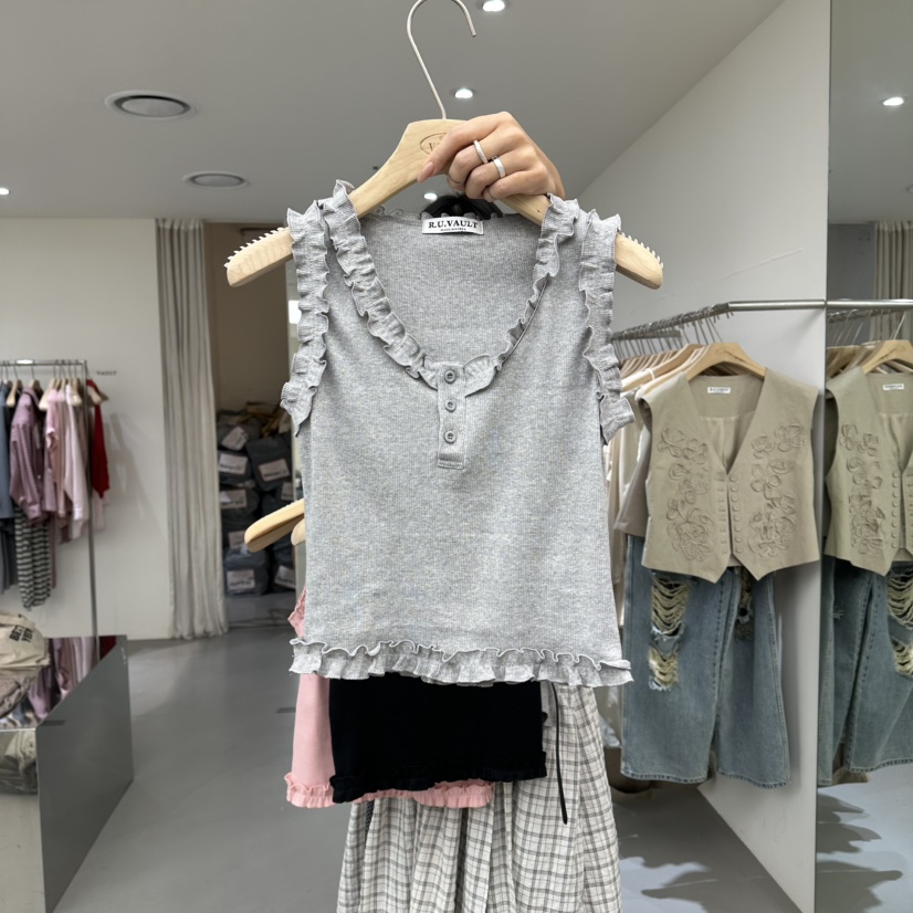 VAULT韓國直郵女士新款時尚人氣推薦休閑職業熱賣吊帶背心VAULT吊帶/背心圖色3