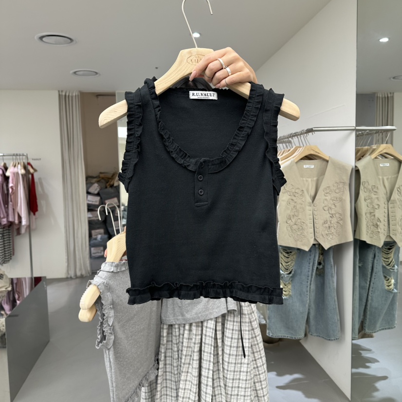 VAULT韓國直郵女士新款時尚人氣推薦休閑職業熱賣吊帶背心VAULT吊帶/背心圖色4