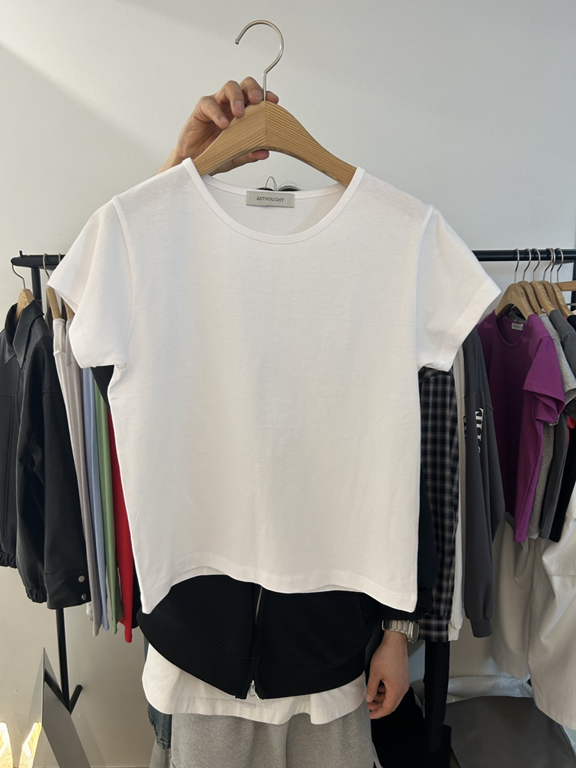 AS THOUGHT東大門實拍女士新品時尚熱賣真品休閑人氣T恤AS THOUGHTT恤圖色1