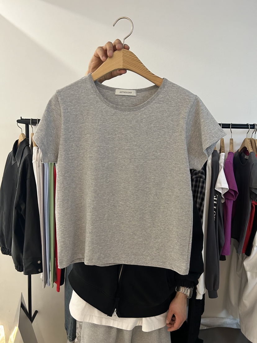 AS THOUGHT東大門實拍女士新品時尚熱賣真品休閑人氣T恤AS THOUGHTT恤圖色2