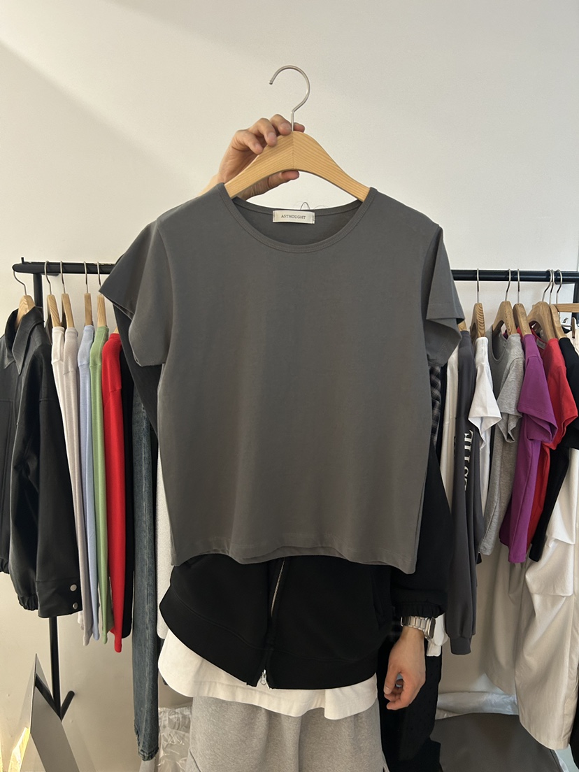 AS THOUGHT東大門實拍女士新品時尚熱賣真品休閑人氣T恤AS THOUGHTT恤圖色4