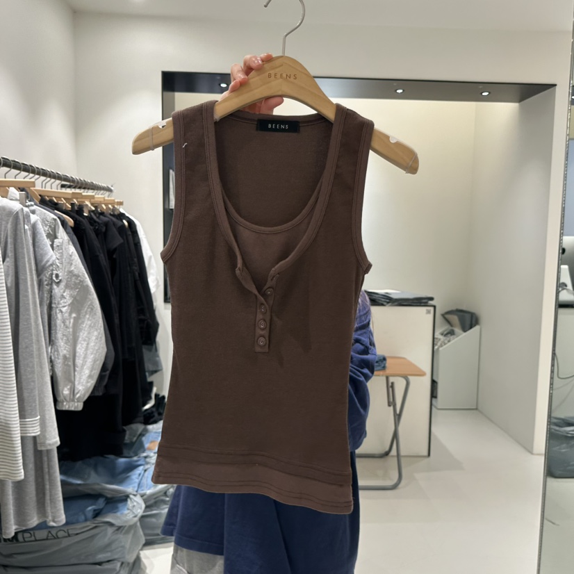 BEENS東大門代購女裝新款職業26春夏熱賣休閑吊帶背心假兩件BEENS吊帶/背心圖色2