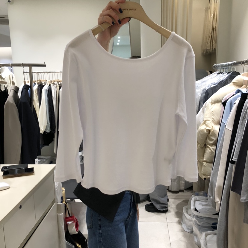 NAVYBURST韓國代購女士新款職業休閑人氣時尚熱賣長袖T恤NAVY BURST長袖T恤圖色1