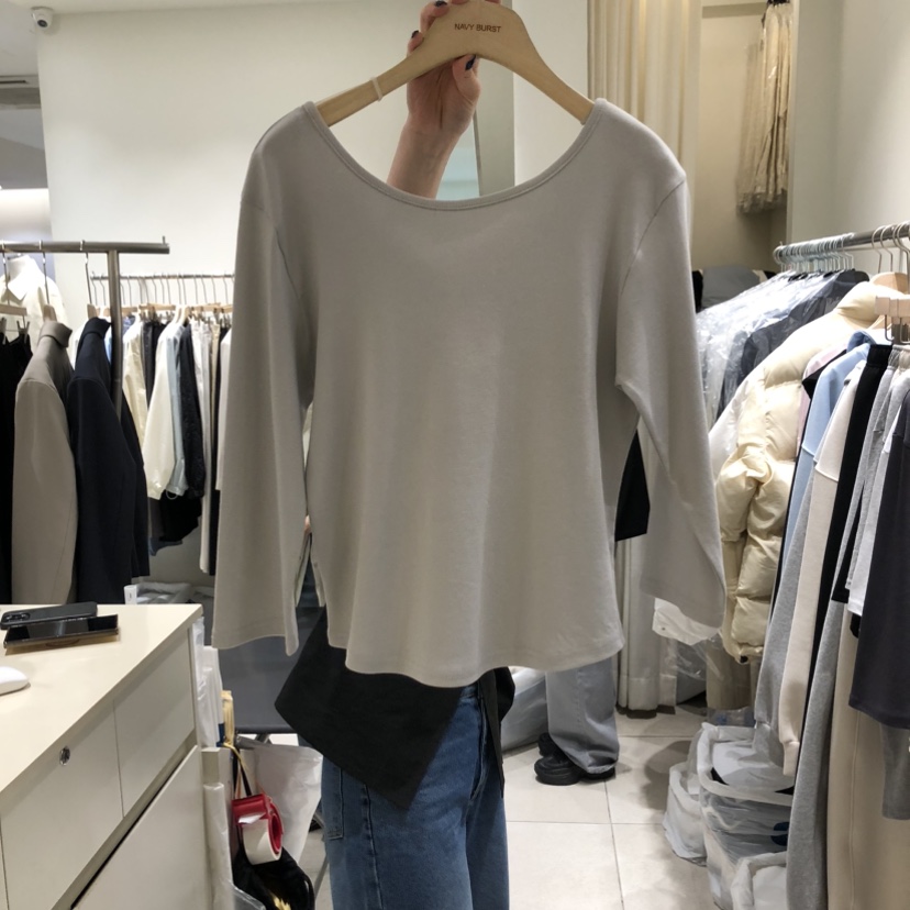 NAVYBURST韓國代購女士新款職業休閑人氣時尚熱賣長袖T恤NAVY BURST長袖T恤圖色2