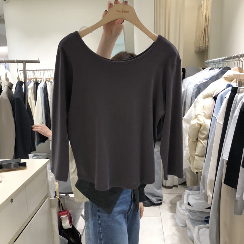 NAVYBURST韓國代購女士新款職業休閑人氣時尚熱賣長袖T恤NAVY BURST長袖T恤圖色3