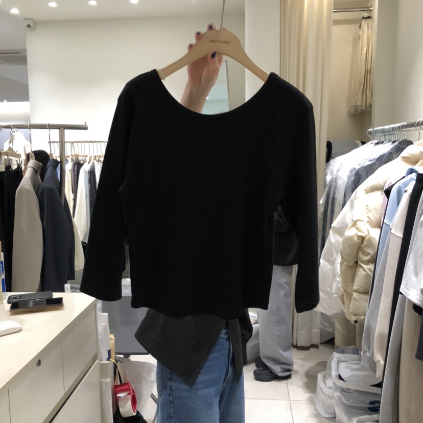 NAVYBURST韓國代購女士新款職業休閑人氣時尚熱賣長袖T恤NAVY BURST長袖T恤圖色4