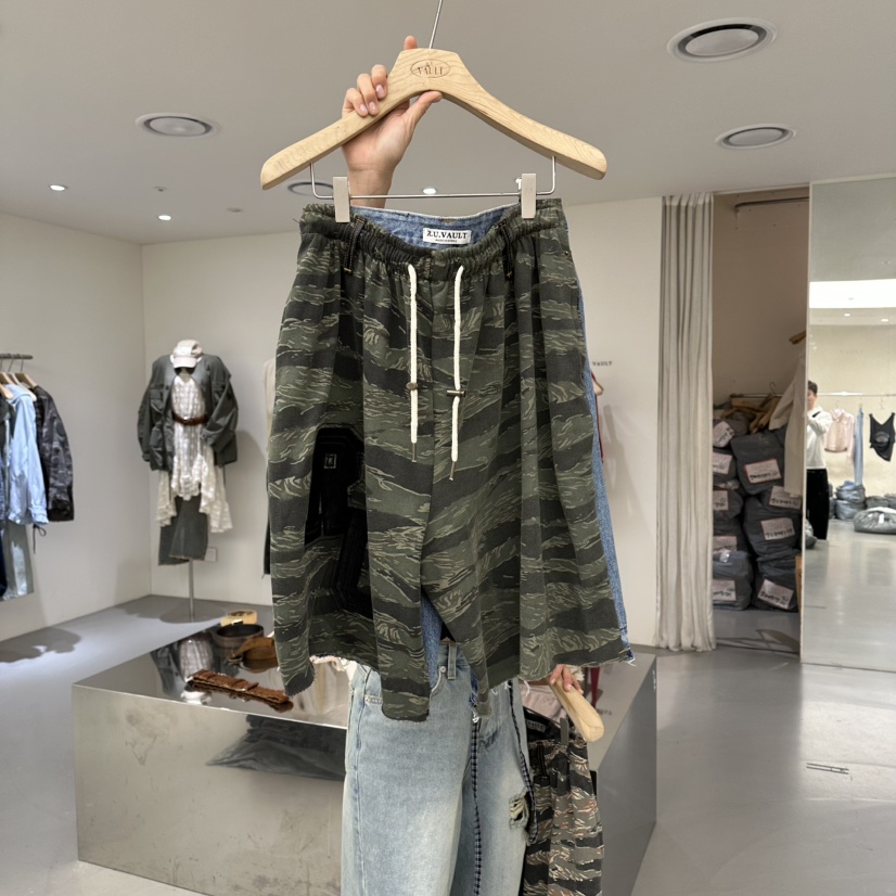 VAULT韓國代購女裝新品26春夏真品時尚人氣休閑熱賣短褲迷彩VAULT短褲圖色2