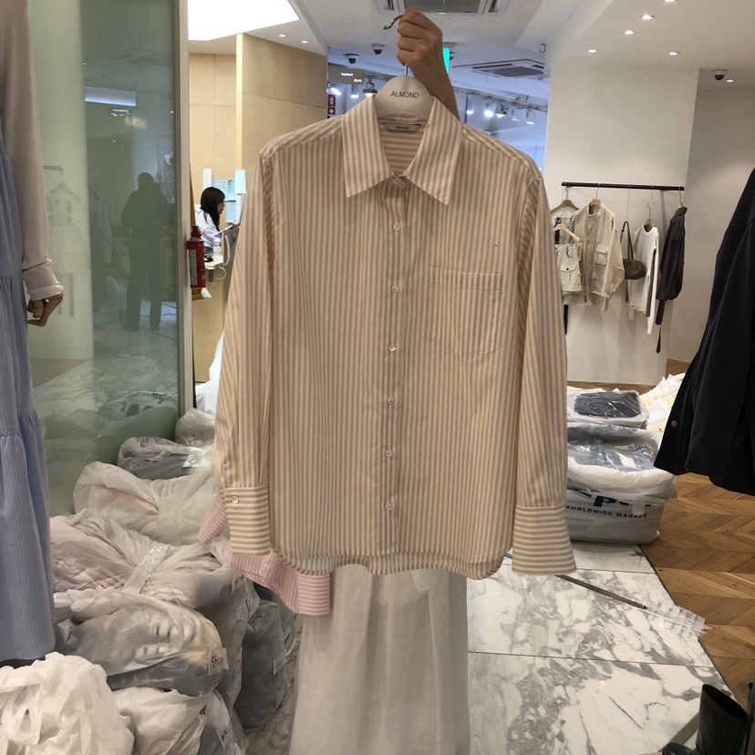 ALMOND東大門直郵女士新品真品推薦時尚26春夏襯衫蕾絲衫ALMOND襯衫/蕾絲衫圖色1