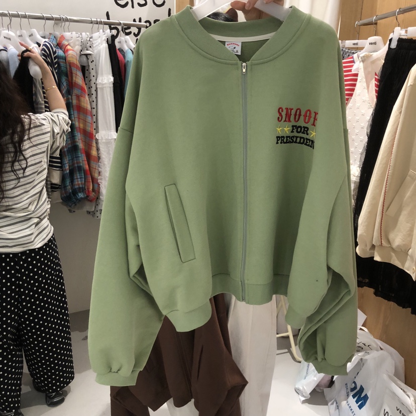 VENTI東大門直郵女裝新品休閑熱賣職業時尚夾克史努比拉鏈VENTI夾克圖色2