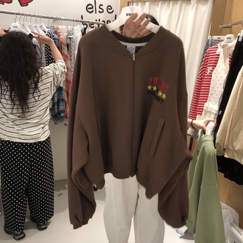 VENTI東大門直郵女裝新品休閑熱賣職業時尚夾克史努比拉鏈VENTI夾克圖色3