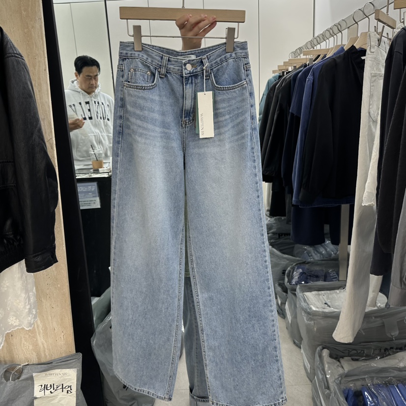 WRITTEN BY韓國代購女裝新款時尚26春夏職業人氣推薦牛仔褲WRITTEN BY牛仔褲圖色1