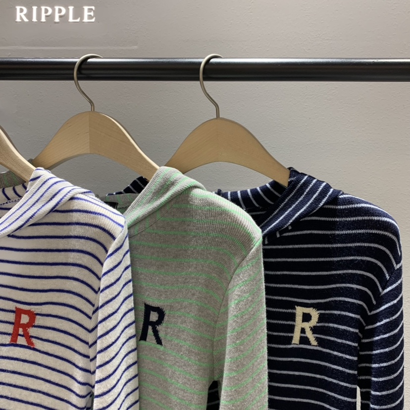 RIPPLE-P韓國代購女士新款休閑推薦針織衫連帽針織衫口袋RIPPLE-P針織衫