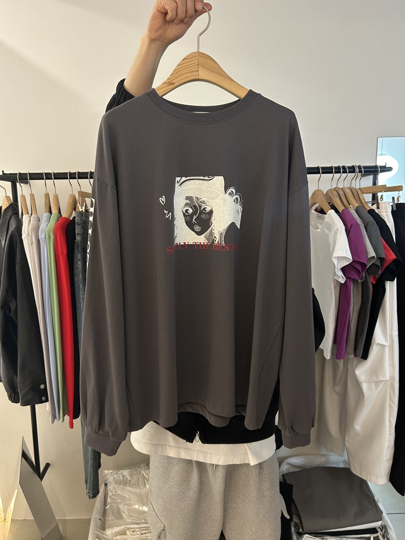 AS THOUGHT東大門代購女士新款休閑熱賣26春夏真品長袖T恤AS THOUGHT長袖T恤圖色2