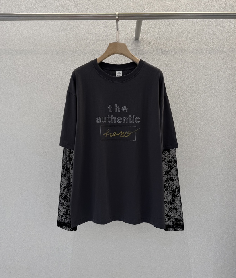 ABLERING東大門實拍女士新品26春夏休閑推薦長袖T恤假兩件ABLE STANDARD/ABLERING長袖T恤圖色2