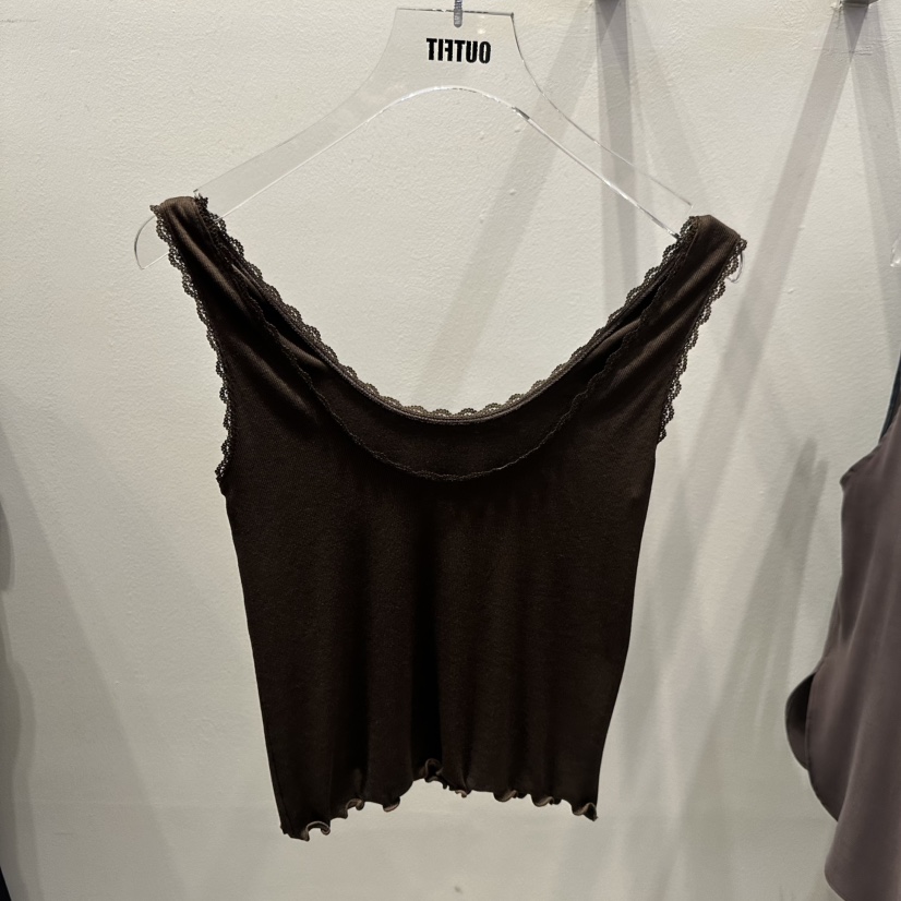 OUTFIT東大門代購女士新款休閑人氣職業熱賣真品吊帶背心OUTFIT吊帶/背心圖色3棕色