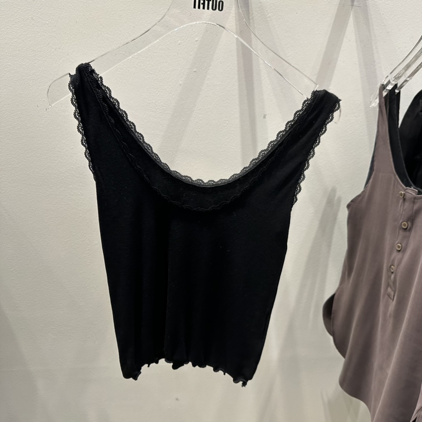 OUTFIT東大門代購女士新款休閑人氣職業熱賣真品吊帶背心OUTFIT吊帶/背心圖色4黑色