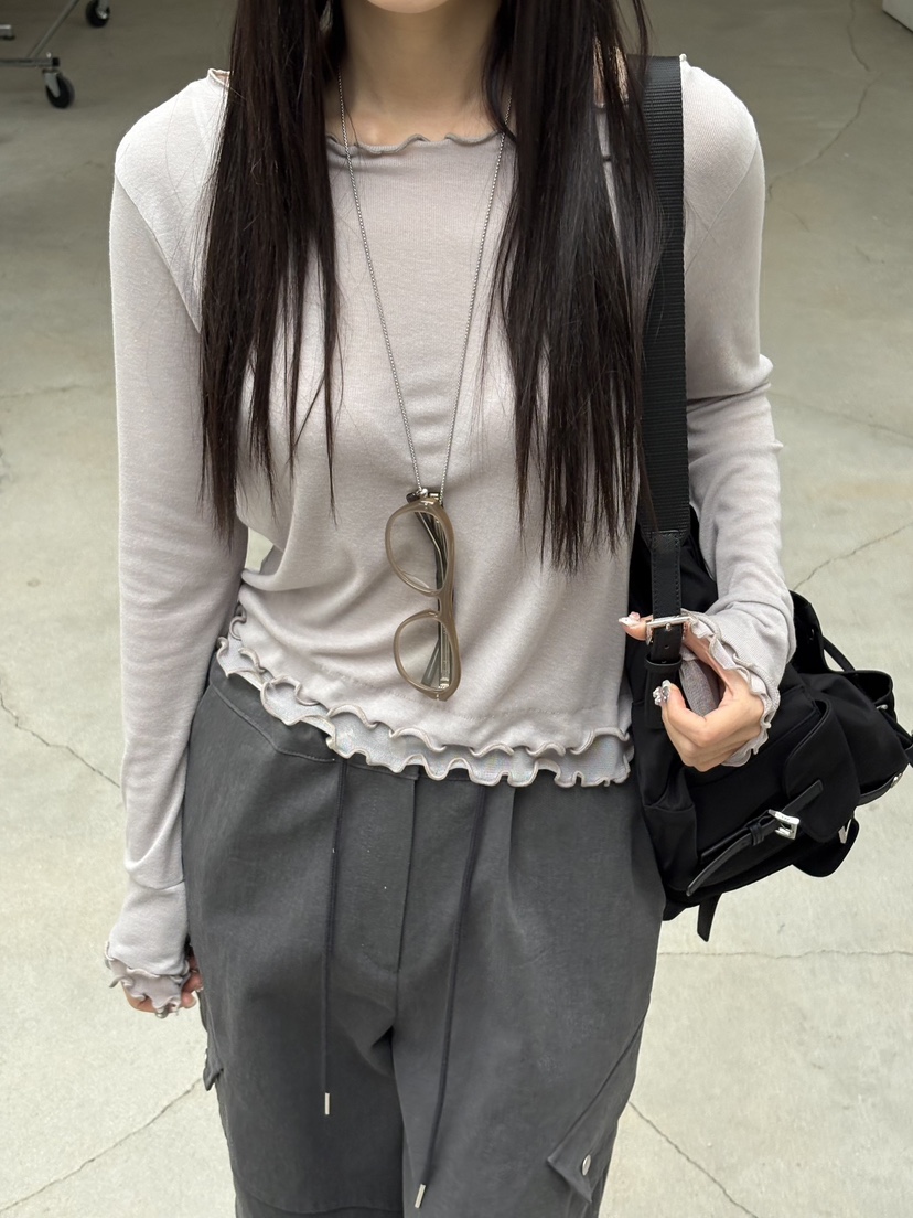 Verbena東大門代購女士新款真品職業休閑推薦熱賣長袖T恤Verbena長袖T恤