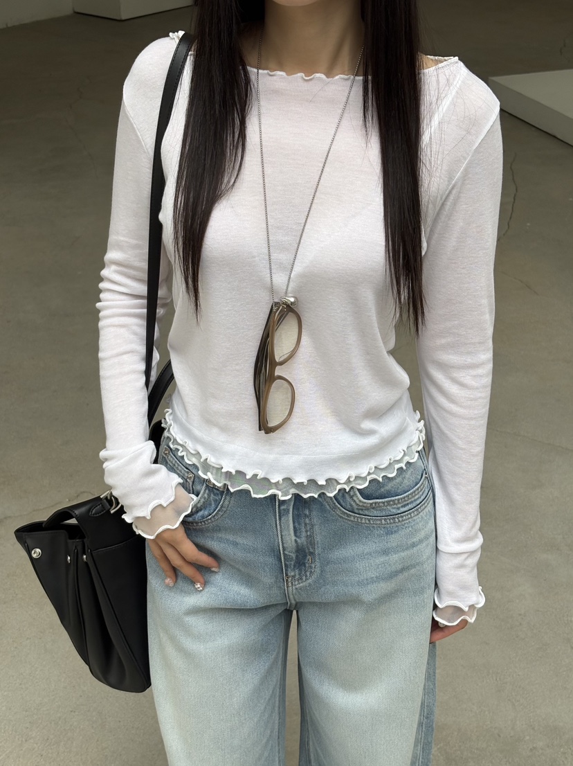 Verbena東大門代購女士新款真品職業休閑推薦熱賣長袖T恤Verbena長袖T恤