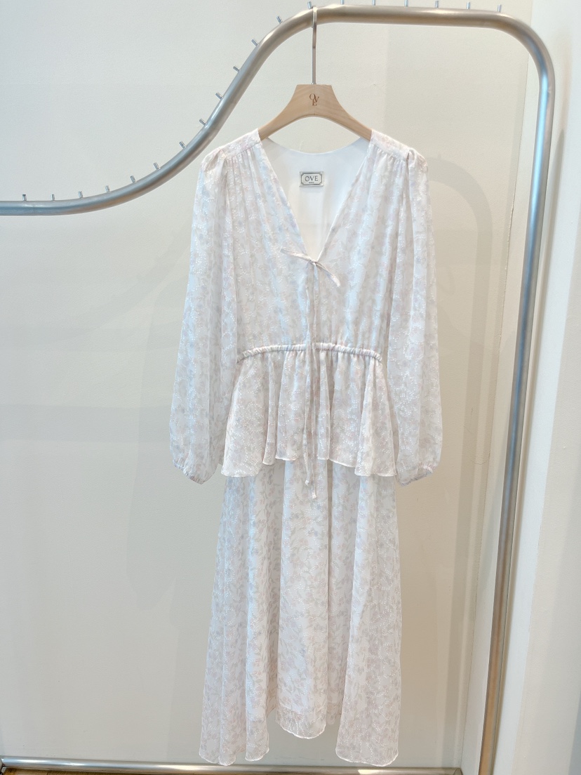 OVE韓國代購女裝新品熱賣人氣休閑時尚26春夏推薦職業連衣裙OVE連衣裙圖色1