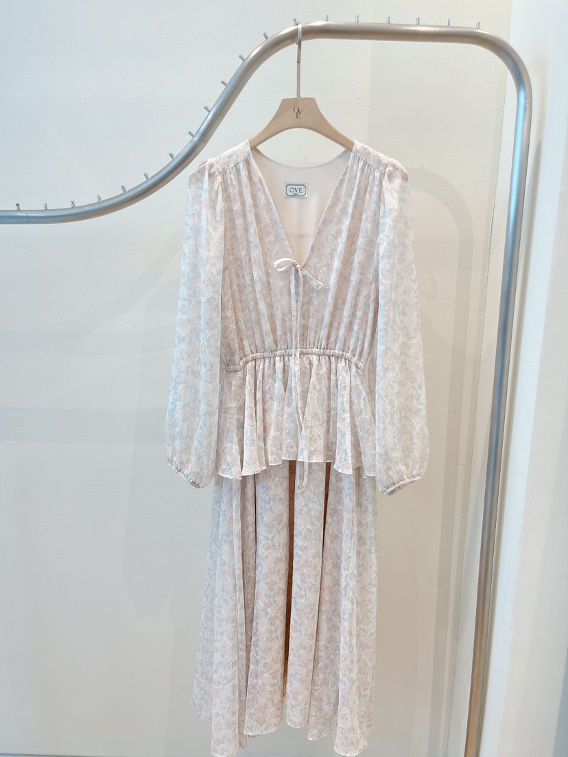 OVE韓國代購女裝新品熱賣人氣休閑時尚26春夏推薦職業連衣裙OVE連衣裙圖色2