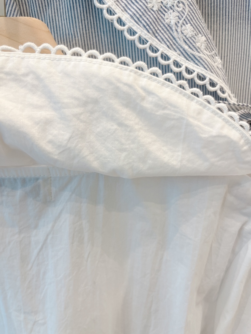 OVE東大門直郵女士新款休閑時尚26春夏推薦襯衫蕾絲衫海軍OVE襯衫/蕾絲衫