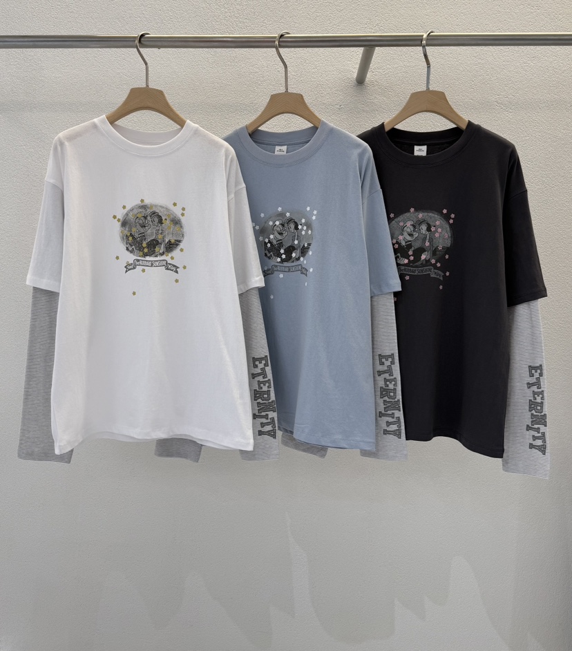 ABLERING韓國直郵女裝新品職業熱賣推薦休閑長袖T恤假兩件ABLE STANDARD/ABLERING長袖T恤