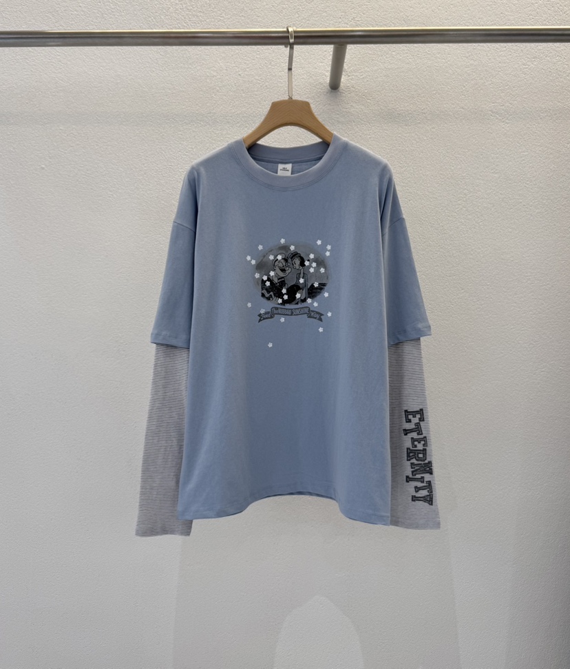 ABLERING韓國直郵女裝新品職業熱賣推薦休閑長袖T恤假兩件ABLE STANDARD/ABLERING長袖T恤圖色2