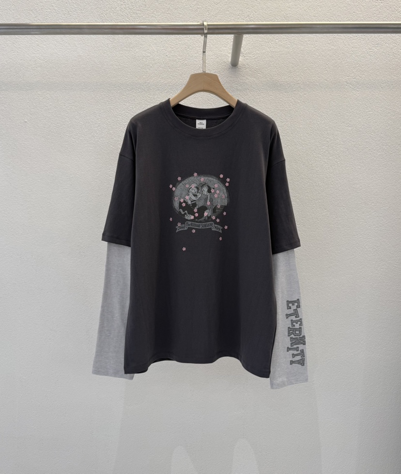 ABLERING韓國直郵女裝新品職業熱賣推薦休閑長袖T恤假兩件ABLE STANDARD/ABLERING長袖T恤圖色3