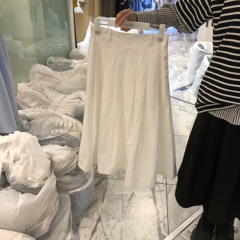 ALMOND東大門實拍女士新款人氣職業半身裙中短裙百褶褶裙ALMOND半身裙/中短裙圖色1