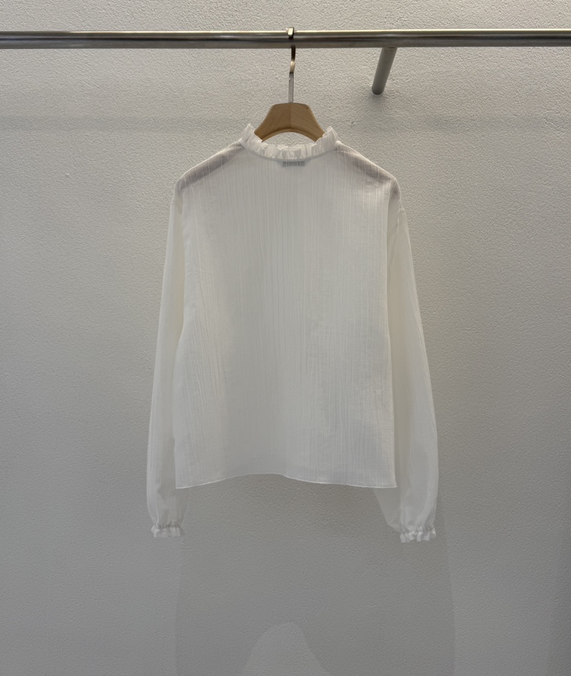 ABLERING韓國代購女士新款職業真品人氣26春夏襯衫蕾絲衫褶皺ABLE STANDARD/ABLERING襯衫/蕾絲衫