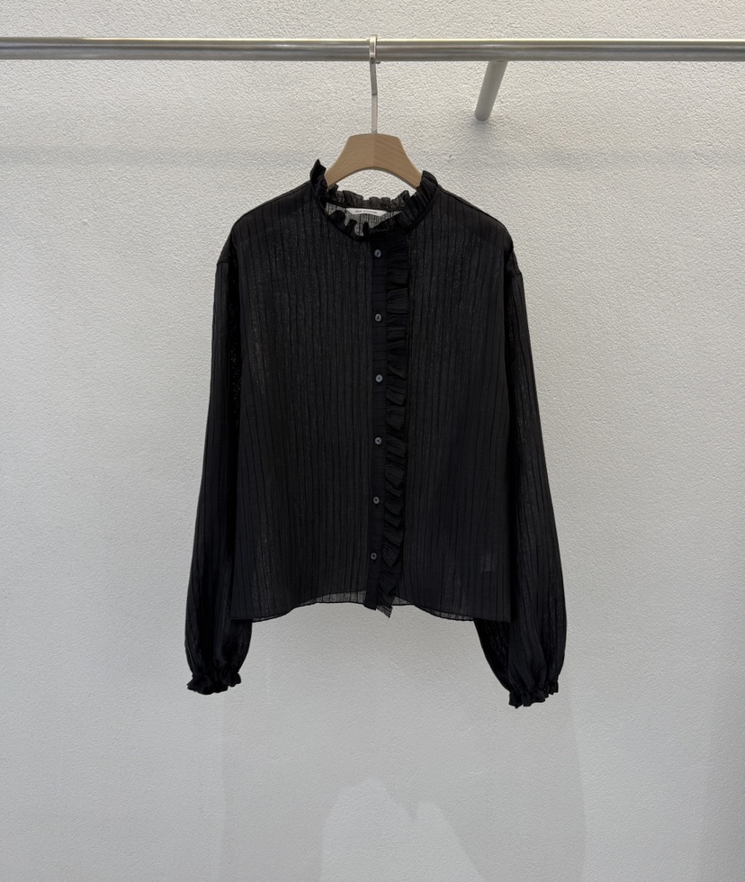 ABLERING韓國代購女士新款職業真品人氣26春夏襯衫蕾絲衫褶皺ABLE STANDARD/ABLERING襯衫/蕾絲衫圖色2