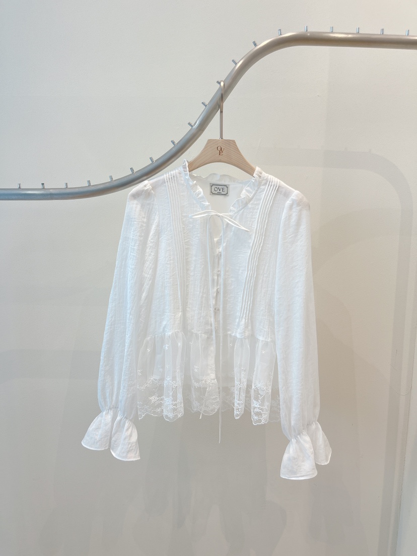 OVE東大門實拍女裝新品推薦人氣職業26春夏時尚襯衫蕾絲衫OVE襯衫/蕾絲衫圖色1