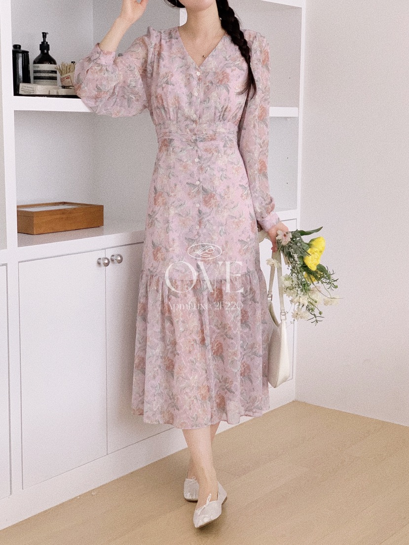 OVE東大門實拍女士新款熱賣休閑人氣26春夏真品時尚連衣裙OVE連衣裙