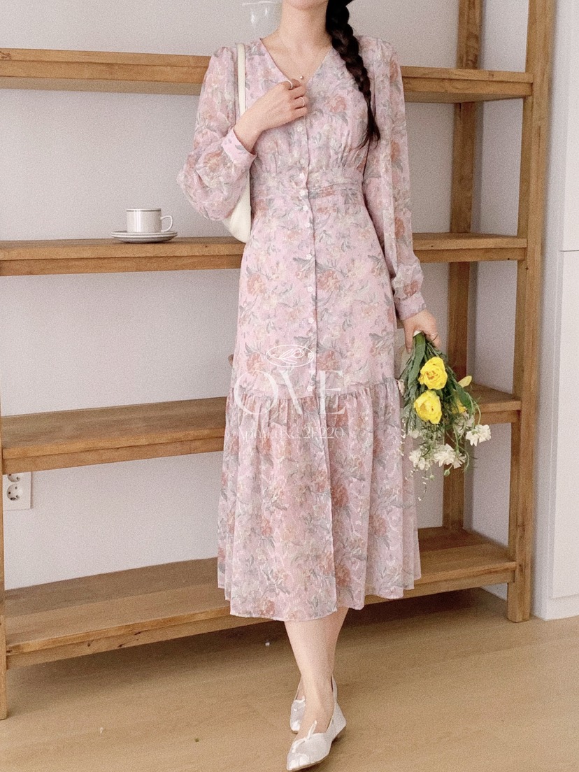 OVE東大門實拍女士新款熱賣休閑人氣26春夏真品時尚連衣裙OVE連衣裙