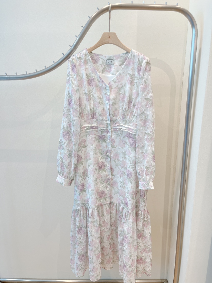 OVE東大門實拍女士新款熱賣休閑人氣26春夏真品時尚連衣裙OVE連衣裙圖色1