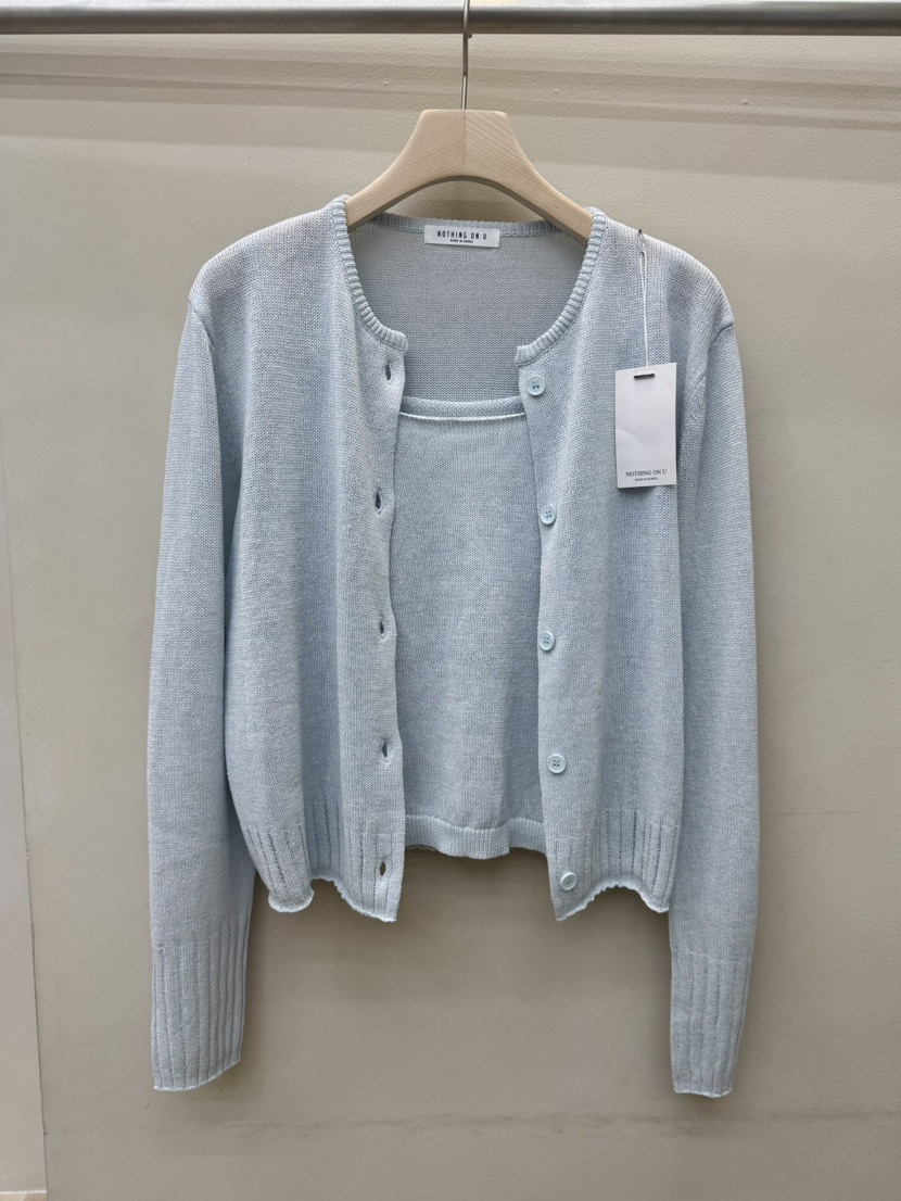 NOTHING韓國東大門代購女裝新款人氣26春夏職業熱賣套裝開衫NOTHING套裝圖色1